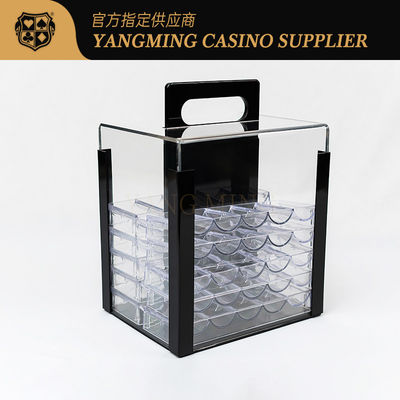 comprar 1000 Casino Poker Clay Chip Clear Acrylic Poker Chip Carrier - Inclui 10 racks de chips Fabricação em linha