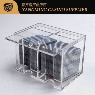 comprar 8 Deck Casino Grade Acrílico Claros Cartão de Resíduos Portador Clube Jogo de Poker Tabletop Portador de Descarte Fabricação em linha