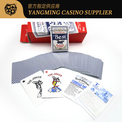 comprar Profissional Vermelho Azul 280g Cartões de Poker Core Azul Texas Baccarat Clube Cartões de Jogo de Poker Fabricação em linha