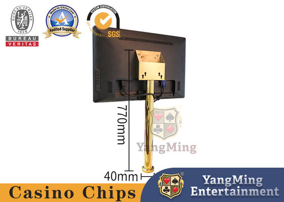 comprar Novas versões de luxo personalizadas do fabricante de Titânio Display Amarelo Sistema de entretenimento HD LCD Display Poker Support Table Stand Holder Fabricação em linha