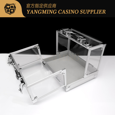 comprar Estojo de Poker Profissional em Acrílico para Cassino - Capacidade para 600 Fichas com 6 Bandejas de Armazenamento Fabricação em linha