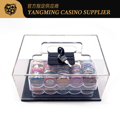 comprar A nova caixa de fichas de Texas Hold'em de 400 peças de acrílico personalizado. Fabricação em linha
