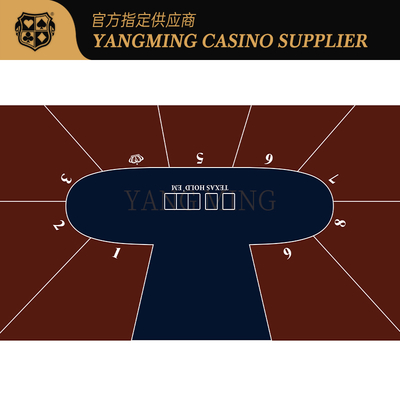 comprar Toalha de Mesa de Casino de Alta Qualidade Texas Hold'Em para 9 Jogadores Design Personalizado Impermeável Fabricação em linha