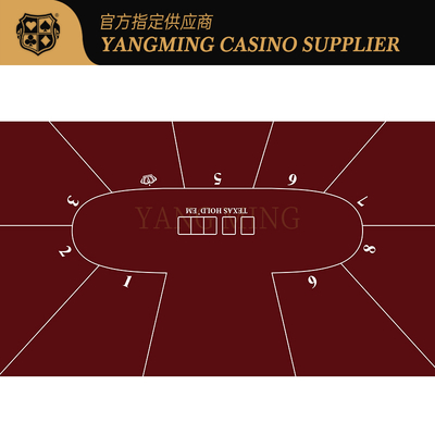 comprar Custom Texas Hold'em Poker Table Mat – 9 Player Casino Game Layout Fabricação em linha