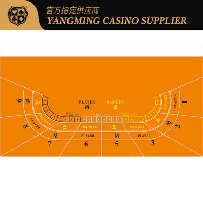 comprar Fornecimento de fábrica de Baccarat para 9 jogadores, design de toalha de mesa para jogos de cassino, layout de mesa personalizado Fabricação em linha