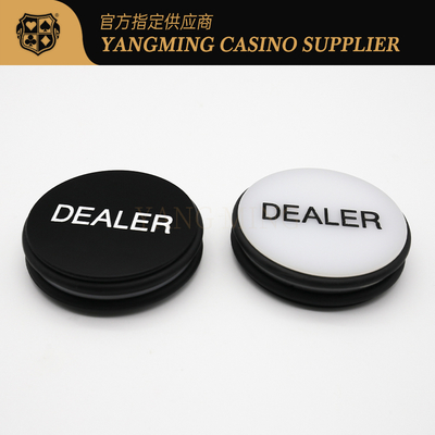 comprar Texas Hold eles posicionamento redondo de gravação frente e verso preto e branco da parte de Chips Poker Table Size Pressing do cartão do negociante Fabricação em linha
