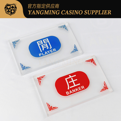comprar Os marcadores industriais da categoria assentam o banqueiro geado feito sob encomenda acrílico Player Positioning Plate da tabela de jogo da bacará Fabricação em linha