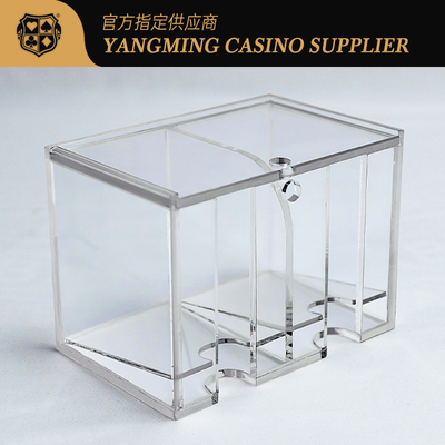 comprar International Baccarat 8 pares descartado caixa de cartas de jogo transparente caixa de dois cartões de grade Fabricação em linha