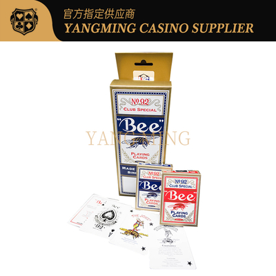comprar Cartas Deluxe American Black Core 310g Casino Bee Poker para Jogo de Pôquer e Bacará Fabricação em linha