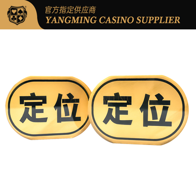 comprar Os marcadores impermeáveis da bacará da tela de seda do ouro ovais dão forma para jogos de pôquer do casino Fabricação em linha