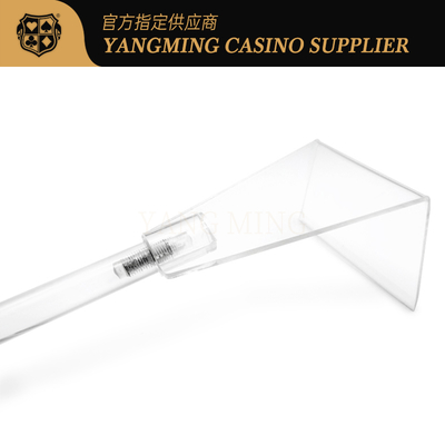 comprar As microplaquetas de pôquer acrílicas dos acessórios transparentes completos do jogo do casino ancinho de jogo das microplaquetas ajuntam/desmontagens telescópicas plásticas Fabricação em linha