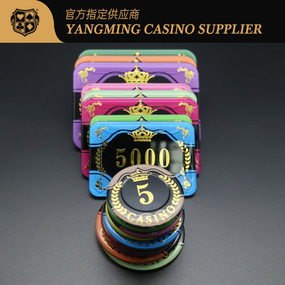 comprar Coroa da orelha do trigo que bronzeia a luz UV de Chips Custom Purple do pôquer acrílico do casino Fabricação em linha