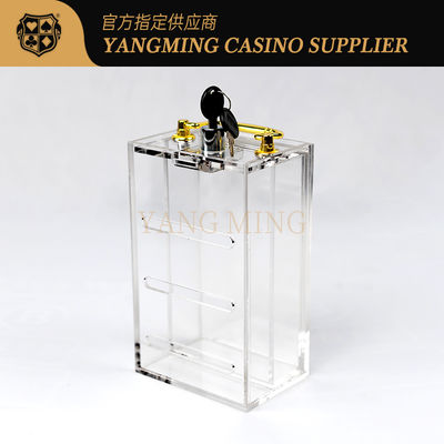 comprar Plataformas transparentes completas da fábrica acrílica as 8 cardam cartões de jogo do titular do cartão dos negociantes dos acessórios do jogo do casino do portador Fabricação em linha