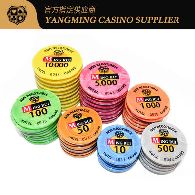comprar Chips de jogo ABS RFID, Chips de poker Monte Carlo Blackjack com número de segurança para uso no clube de cassino Fabricação em linha