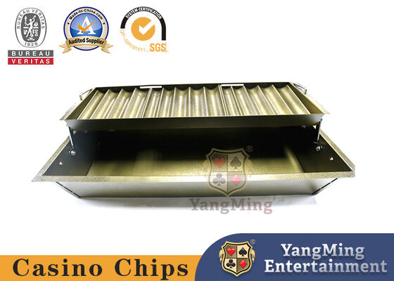 comprar O peso leve 7 enfileira o casino Chip Box Titanium Yellow Bright do fechamento do metal Fabricação em linha