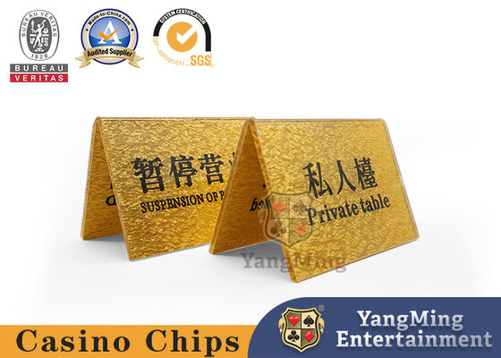 comprar cartões plásticos chineses do ouro do sinal da reserva do número de estação do hotel dos acessórios do jogo do casino 175g e ingleses acrílicos do número Fabricação em linha