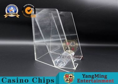 comprar O cartão de jogo acrílico das plataformas do quadrado 8 rejeita o suporte/descarte submete acessórios da bacará Fabricação em linha
