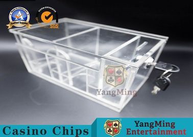 comprar Dois lados encaixotam o suporte acrílico do descarte do pôquer da plataforma do jogo 8 com fechamentos Fabricação em linha