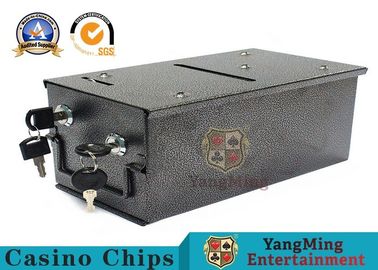 comprar Tamanho 225*123*120mm da caixa do suporte do descarte do metal da plataforma do tampo da mesa 8 do pôquer da bacará do casino Fabricação em linha