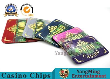 comprar Forma que bronzeia o pôquer roxo acrílico Chip Set Anti do casino - moeda falsa customizável Fabricação em linha