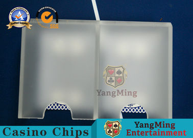 comprar Cartão largo do tamanho acrílico do engrossamento Matte Open Card Cover Box para os acessórios da bancada da tabela do pôquer necessários Fabricação em linha