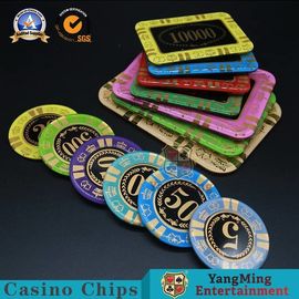 comprar microplaquetas de pôquer 13.5g retangulares/microplaquetas claras UV plásticas de jogo do VIP do clube do pôquer do casino da tabela RFID Fabricação em linha