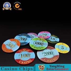 comprar Teste padrão da coroa que bronzeia o pôquer Chips Super do estilo do casino - resistência de desgaste da textura do toque Fabricação em linha