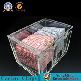 comprar Caixa acrílica clara de Dragon Tiger Baccarat Dedicated Two Sides do suporte do descarte do cartão de jogo das plataformas do casino 8 Fabricação em linha