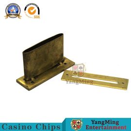 comprar Acessórios de aço inoxidável do jogo do casino que jogam o suporte de bronze anodizado tabela da ponta de Chip And Bill Drop Slot do pôquer do entalhe Fabricação em linha