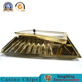 comprar Único casino Chip Tray Titanium Square Round Chips Box With Cover de jogo UV da série Fabricação em linha