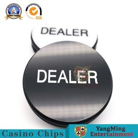 comprar Preto de luxe Crystal Engraving do jumbo de Texas Dealer Button Two Face do pôquer plástico de 7 x de 2cm Fabricação em linha