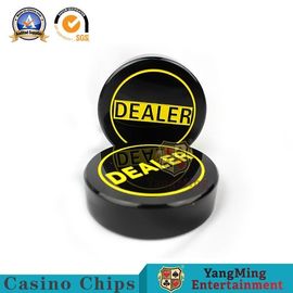 comprar Texas Hold material acrílico eles círculo do cartão do pôquer do botão do negociante do pôquer dá forma à cor preta Fabricação em linha