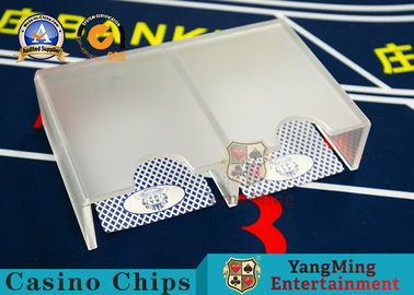 comprar O titular do cartão de jogo acrílico do pôquer geou acessórios da tabela do casino 1-2 plataformas com o suporte do descarte de 2 saídas Fabricação em linha