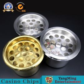 comprar Cinzeiro de aço inoxidável dos suportes de copo da bebida do ouro dos acessórios do jogo do casino do suporte da água ou da tabela de prata do pôquer Fabricação em linha
