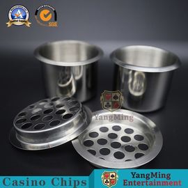 comprar acessórios Texas Hold do jogo do casino 70g eles para apresentar a gota de aço inoxidável na tela do cinzeiro para suportes da bebida da tabela do pôquer Fabricação em linha