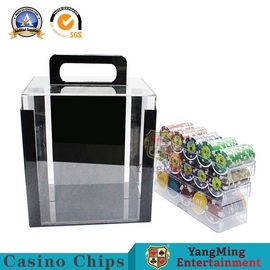 comprar Círculo Chips Carrier Handle Full Transparent Chips Case do pôquer 1000PCS Fabricação em linha