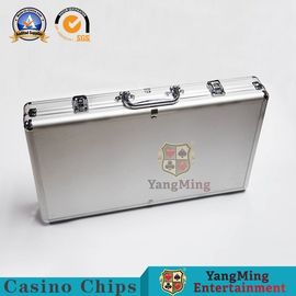 comprar A caixa resistente 600pcs Clay Poker Chips Set Case do quadro da liga de alumínio do poder com jogo carda e corta Fabricação em linha