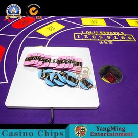 comprar o tampo da mesa do couro do sistema do casino RFID de 2850*1650*800mm carda o pano de tabela sentido para o pôquer de luxe da bacará Fabricação em linha