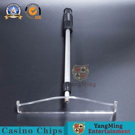 comprar Pôquer plástico transparente retrátil Chips Rake da liga de alumínio dos acessórios da tabela do pôquer da bacará da roleta Fabricação em linha