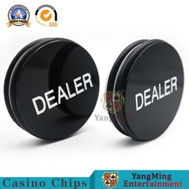 comprar Tela de seda branca preta feita sob encomenda dos marcadores 76mm da bacará do casino que grava Texas Holdem Button Fabricação em linha