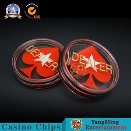 comprar Coração vermelho plástico acrílico do botão durável do descarte do negociante de Texas Club Poker 75mm dos acessórios do jogo do casino Fabricação em linha