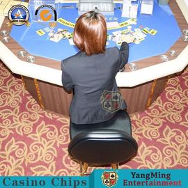 comprar Base redonda ajustável estofada do espaldar de aço inoxidável alto de couro das cadeiras do jogo do casino Fabricação em linha
