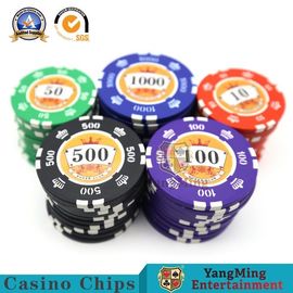 comprar circular de jogo de Chip Set With Sticker Numbers do pôquer do núcleo de ferro 14g Fabricação em linha