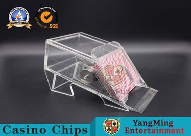 comprar Núcleo de ferro claro completo 7mm de Shuffer do cartão de jogo do negociante do pôquer do casino de duas plataformas Thinkness Fabricação em linha