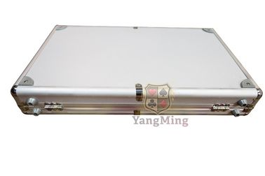 comprar Vinte-e-um de alumínio luxuoso Chips Case das rodas de roleta da prata da esponja de 600pcs 14g Clay Chip Box Casino Baccarat Portable Fabricação em linha