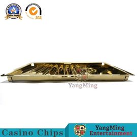 comprar O peso leve 7 enfileira o casino Chip Box Titanium Yellow Bright do fechamento do metal Fabricação em linha