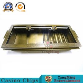 comprar Caixa dobro do flutuador de Chips Tray Dragon Tiger Gambling Table Chips do metal do fechamento da única camada feita sob encomenda Fabricação em linha