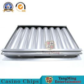 comprar O casino industrial Chip Tray Single Layer Poker Chips do metal das fileiras do ferro 8 flutua a prata brilhante Fabricação em linha