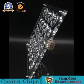 comprar o casino Chips Acrylic Horizontal Section Carrier da placa de exposição do diâmetro de 40mm engrossou 20pcs refinado Fabricação em linha