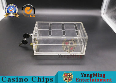 comprar Suporte de 8 cartões transparente completo do jogo das plataformas para jogos de cartões do clube do VIP com a caixa do descarte do fechamento Fabricação em linha